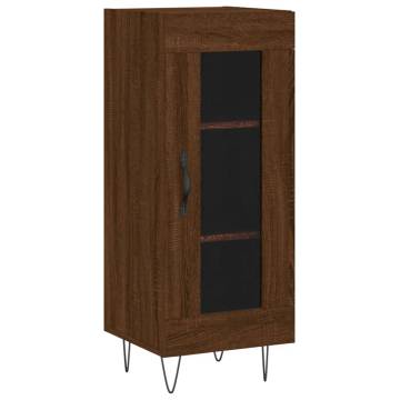 Elegant Highboard Brown Oak - 34.5x34x180 cm | HipoMarket