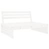 Middle Sofa White 120x80 cm - Solid Pine Garden Sofa