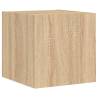 5 Piece TV Wall Cabinets with LED Lights - Sonoma Oak | HipoMarket