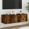 TV Wall Cabinet with LED Lights Smoked Oak 100x35x31 cm Colour smoked oak Size 100 x 35 x 31 cm Quantity in Package 1 