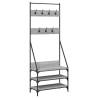 Stylish Clothes Rack with Shoe Storage - Grey Sonoma