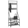 Stylish Clothes Rack with Shoe Storage - Grey Sonoma