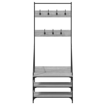 Stylish Clothes Rack with Shoe Storage - Grey Sonoma