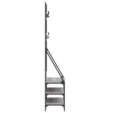 Stylish Clothes Rack with Shoe Storage - Grey Sonoma