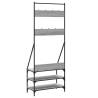 Stylish Clothes Rack with Shoe Storage - Grey Sonoma