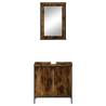 2 Piece Bathroom Furniture Set - Smoked Oak Engineered Wood