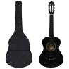 8 Piece Classical Guitar Beginner Set Black 1/2 34" Colour black Size 1/2 34" 