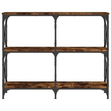 Elegant Smoked Oak Console Table - 100x28x80.5 cm