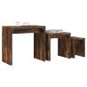 Nesting Coffee Tables 3 pcs Smoked Oak - Stylish & Versatile