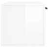 High Gloss White Wall Cabinet - Stylish & Functional Storage