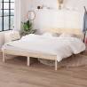 Bed Frame Solid Wood Pine 150x200 cm King Size Colour natural Size 150 x 200 cm 