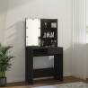 Dressing Table with LED Black 74.5x40x141 cm Colour black Quantity in Package 1 