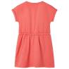 Stylish Kids' Dress with Drawstring - Coral 128