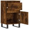 Stylish Smoked Oak Sideboard | Engineered Wood 40x35x70 cm