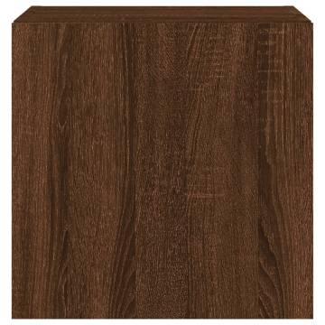 LED TV Wall Cabinets - Brown Oak 2 pcs | HipoMarket