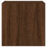 LED TV Wall Cabinets - Brown Oak 2 pcs | HipoMarket