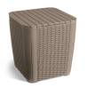 Keter Garden Side Table Luzon Round Wicker Cappuccino Colour cappuccino Size 39 x 39 x 43 cm Quantity in Package 1 Shape round wicker 