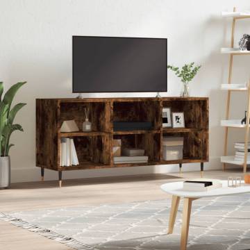 Stylish Smoked Oak TV Cabinet - 103.5x30x50 cm