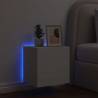 TV Wall Cabinet with LED Lights - White 40.5x35x40 cm