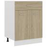 Drawer Bottom Cabinet Sonoma Oak 60x46x81.5 cm Engineered Wood Colour sonoma oak Quantity in Package 1 Model drawer bottom cabinet 60 cm Number of 