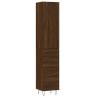 Stylish Highboard Brown Oak - Engineered Wood 34.5x34x180 cm