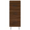 Stylish Highboard Brown Oak - Engineered Wood 34.5x34x180 cm