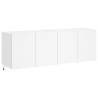 TV Wall Cabinets with LED Lights - 2 pcs White 60x35x41 cm