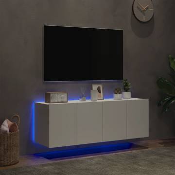 TV Wall Cabinets with LED Lights - 2 pcs White 60x35x41 cm