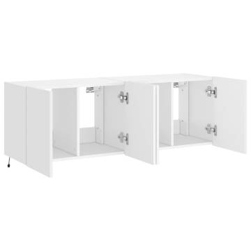 TV Wall Cabinets with LED Lights - 2 pcs White 60x35x41 cm