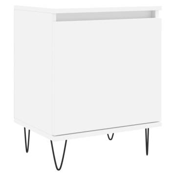 Elegant White Bedside Cabinet - 40x30x50 cm | Hipomarket