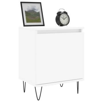 Elegant White Bedside Cabinet - 40x30x50 cm | Hipomarket