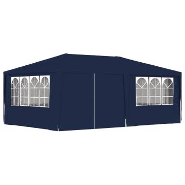 Professional 4x6 m Blue Party Tent with Side Walls - HipoMarket