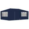 Professional Party Tent with Side Walls 4x6 m Blue 90 g/m? Colour blue Size 4 x 6 m Quantity in Package 1 