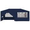 Professional 4x6 m Blue Party Tent with Side Walls - HipoMarket