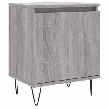 Stylish Grey Sonoma Bedside Cabinet - 40x30x50 cm