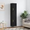 Highboard Black 34.5x34x180 cm Engineered Wood Colour black Quantity in Package 1 Model 1 wood door 