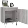 Stylish Grey Sonoma Bedside Cabinet - 40x30x50 cm