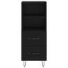 Stylish Highboard Black 34.5x34x180 cm - HipoMarket