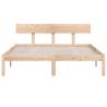 Solid Wood Pine Bed Frame 140x190 cm - Modern Comfort