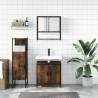 3 Piece Bathroom Furniture Set - Smoked Oak Engineered Wood