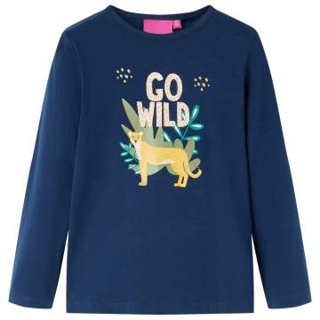 Kids' Navy Blue Long Sleeve T-Shirt - Size 92 | HipoMarket