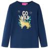 Kids' T-shirt with Long Sleeves Navy Blue 92 Colour navy blue Size 92 (1.5-2y) 