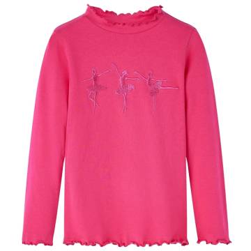 Kids' Long Sleeve T-Shirt Bright Pink - Size 104 | Hipo Market