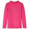 Kids' T-shirt with Long Sleeves Bright Pink 104 Colour pink Size 104 (3-4y) 