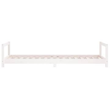 Kids Bed Frame White 90x200 cm - Solid Pine Wood Design | HipoMarket