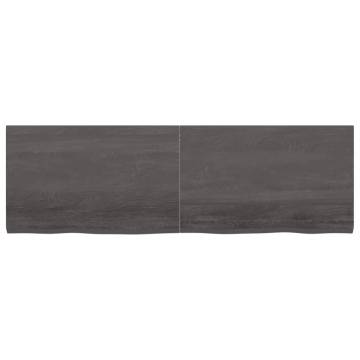 Solid Oak Dark Brown Table Top - 160x50 cm | Hipo Market