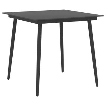 Garden Dining Table Black 80x80x74 cm - Stylish & Durable