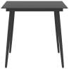 Garden Dining Table Black 80x80x74 cm - Stylish & Durable