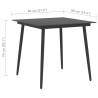 Garden Dining Table Black 80x80x74 cm - Stylish & Durable