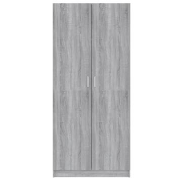 Grey Sonoma Wardrobe 80x50x180 cm | Chic Storage Solution